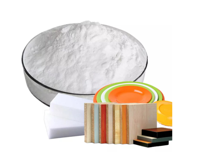 Melamina Crystal Powder Industrial Grade del llenador 99,8% de la resina del formaldehído de la melamina 0