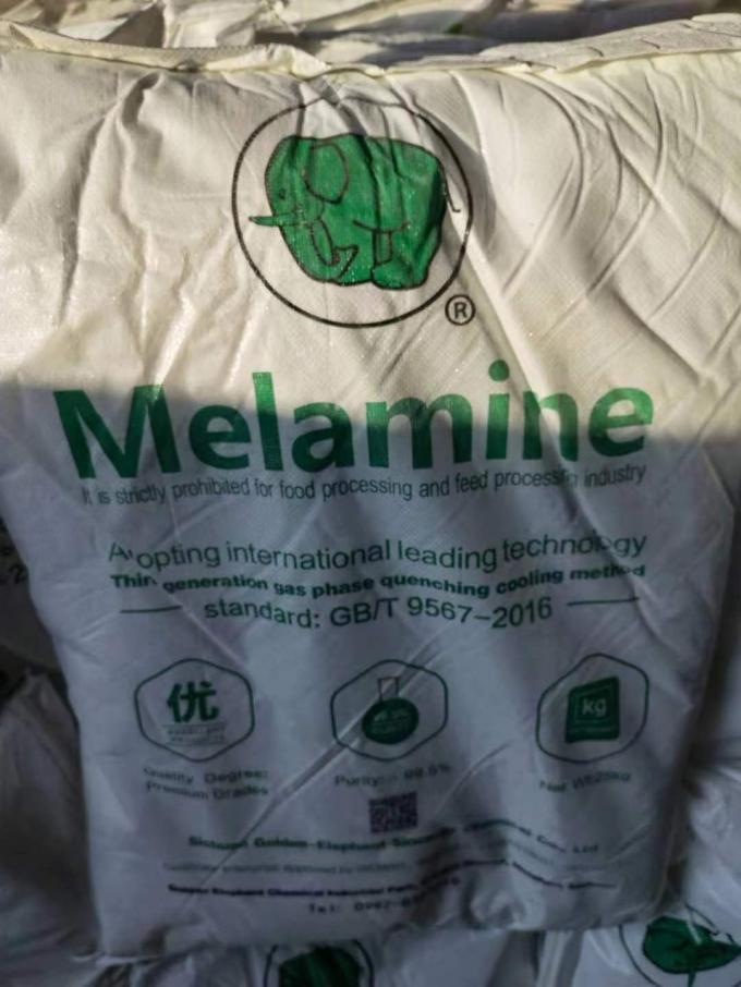 99,5% Min Pure Melamine Powder Cas 108-78-1/94977-27-2 para MF/SMF 4