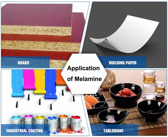 990,8% de melamina en polvo para vajilla de mesa/encofrado de construcción/asistente textil de melamina 1