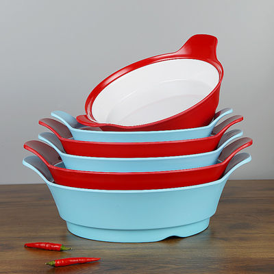 Un buen precio. Vajilla doble 100% de la melamina del color en restaurante/cantina en línea