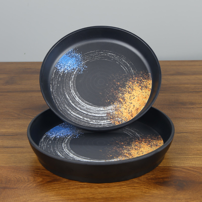 Un buen precio. Cuenco de ensalada profundo redondo de la melamina con la manija Matte Deep Melamine Plates en línea