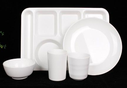 Un buen precio. Artículos de mesa de melamina de color blanco personalizados Cuencas de plástico para servir ramen en línea