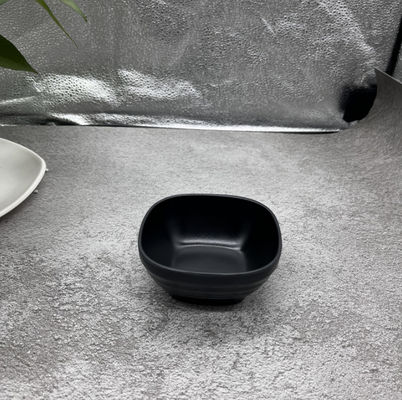 Un buen precio. Cuadro negro mate pequeños cuencos de melamina para los requisitos de grado de alimentos en línea