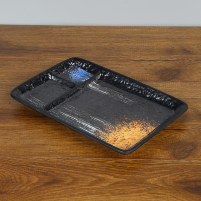 Un buen precio. Bandeja rectangular dividida compartimiento de la salsa dura del restaurante del plato de la salsa de la melamina en línea