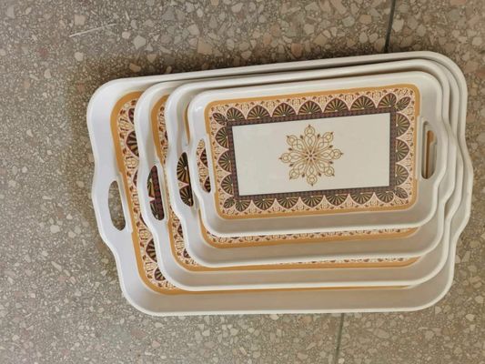 Un buen precio. Compras al por mayor de placas de servicio de madera de plástico de melamina para restaurantes en línea