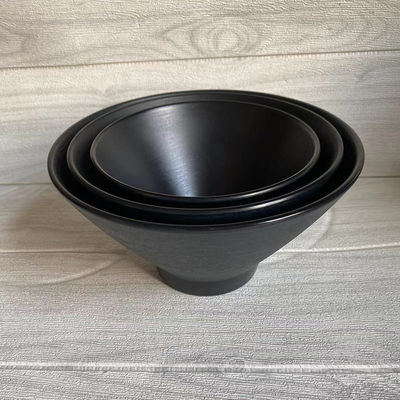 Un buen precio. Eco-amigable Negro 100% Melamina Cuenco de vajilla Superficie lisa Fácil de limpiar en línea