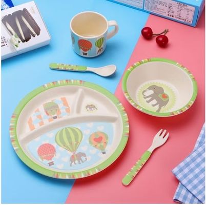 Un buen precio. Alimentos seguros Imprimido dibujos animados Decal libre de BPA Personalización Bebé vajilla de comedor Melamina niños vajilla en línea
