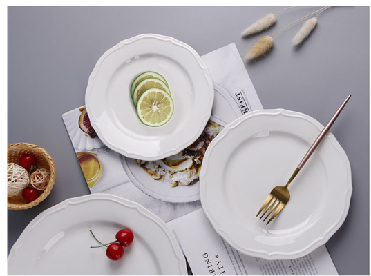 Un buen precio. Casarse el servicio de mesa de la melamina fija diseño elegante de la placa redonda blanca en línea